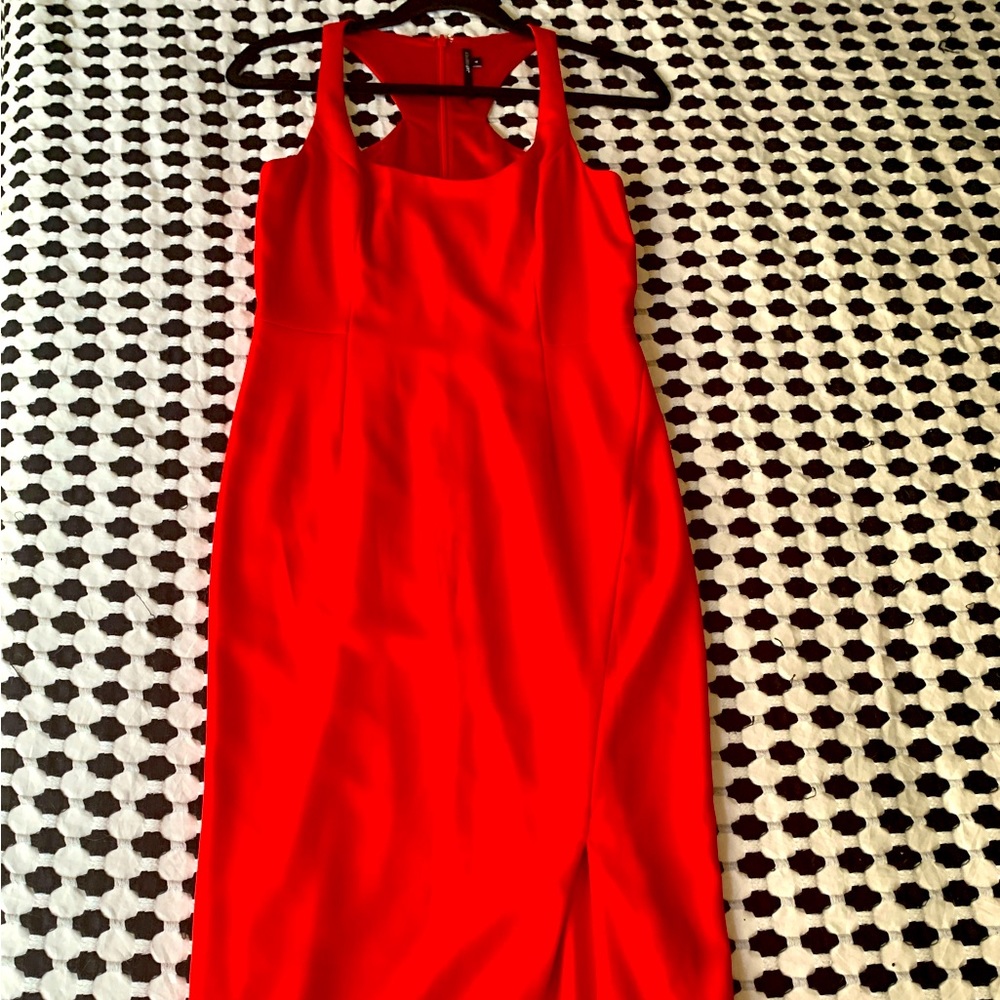 Jay Godfrey scoop neck midi length dress with slit